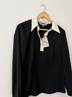 Tommy Hilfiger x Zendaya Black & Cream Blouse (Size UK 8)