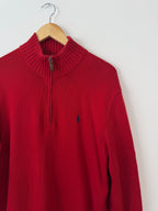 Polo Ralph Lauren Quarter Zip Jumper – Red (Size Men’s UK M)