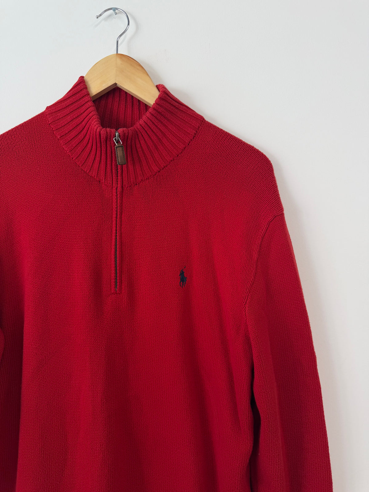 Polo Ralph Lauren Quarter Zip Jumper – Red (Size Men’s UK M)