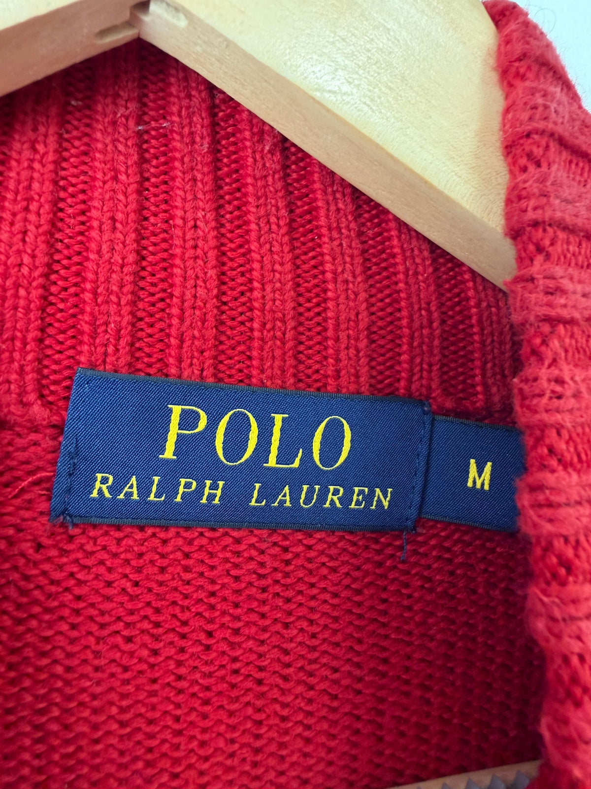 Polo Ralph Lauren Quarter Zip Jumper – Red (Size Men’s UK M)