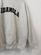 Adanola Varsity Oversized Hoodie – Light Grey Melange / Black (Size M)