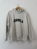 Adanola Varsity Oversized Hoodie – Light Grey Melange / Black (Size M)