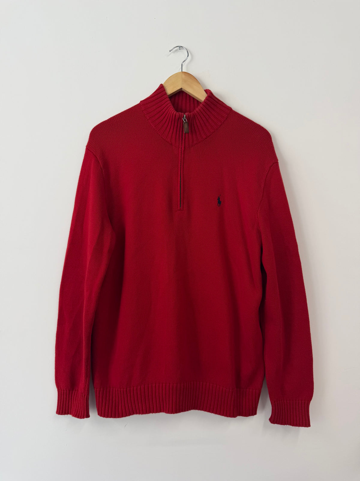 Polo Ralph Lauren Quarter Zip Jumper – Red (Size Men’s UK M)