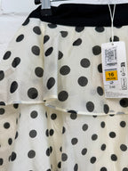 Marks & Spencer tiered double lined polka dot maxi skirt UK 16