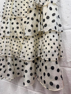 Marks & Spencer tiered double lined polka dot maxi skirt UK 16