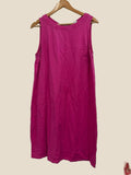 Marks & Spencer Fuchsia Pink Linen Rich Dress UK 16