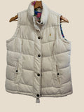 Joules Cream Padded Zip Up Gilet UK 12