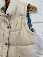Joules Cream Padded Zip Up Gilet UK 12