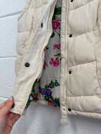 Joules Cream Padded Zip Up Gilet UK 12