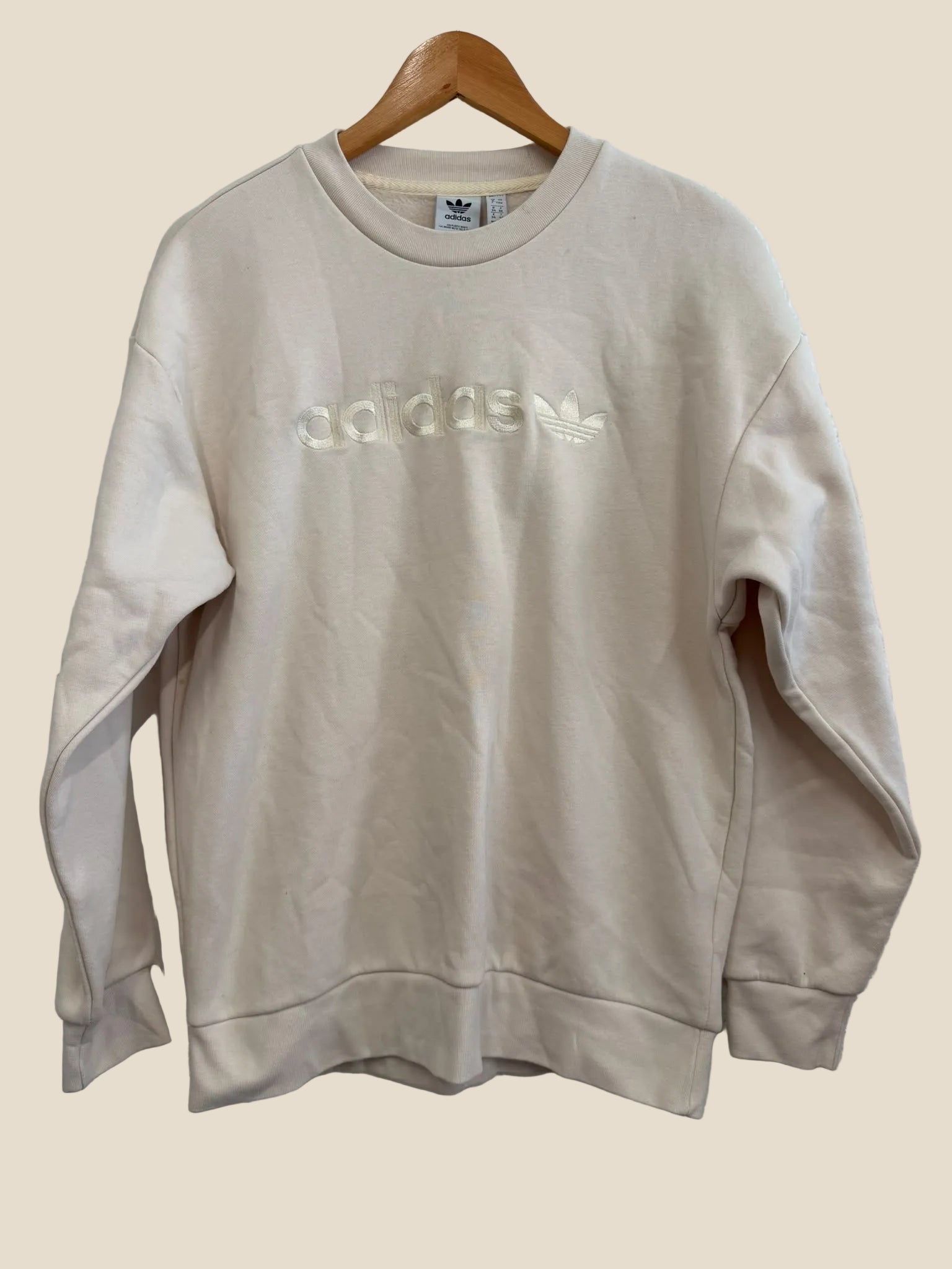 Adidas Cream Pull Over Jumper UK 8