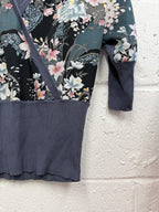 Oasis Purple Floral cardigan UK S