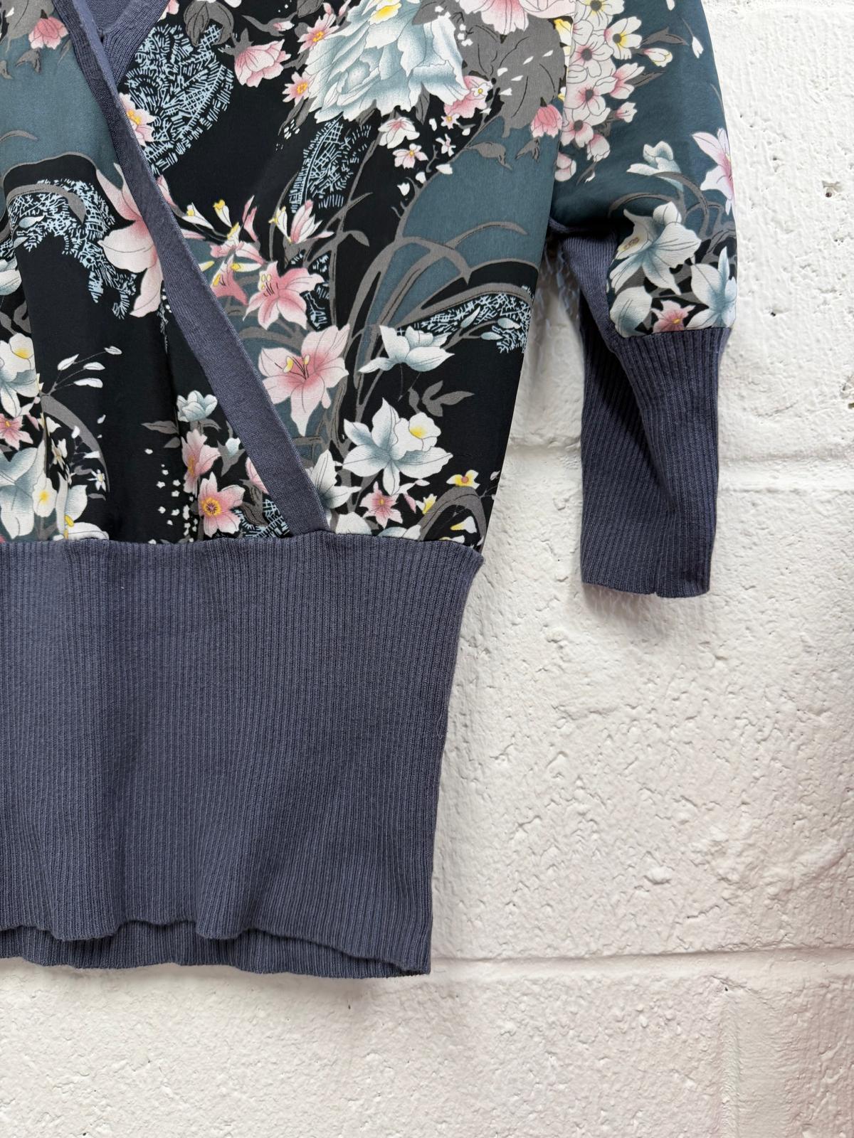Oasis Purple Floral cardigan UK S