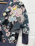 Oasis Purple Floral cardigan UK S