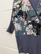 Oasis Purple Floral cardigan UK S