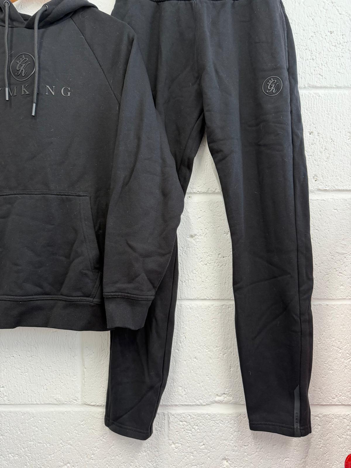 Gym King Black Two Piece Tracksuit UK S