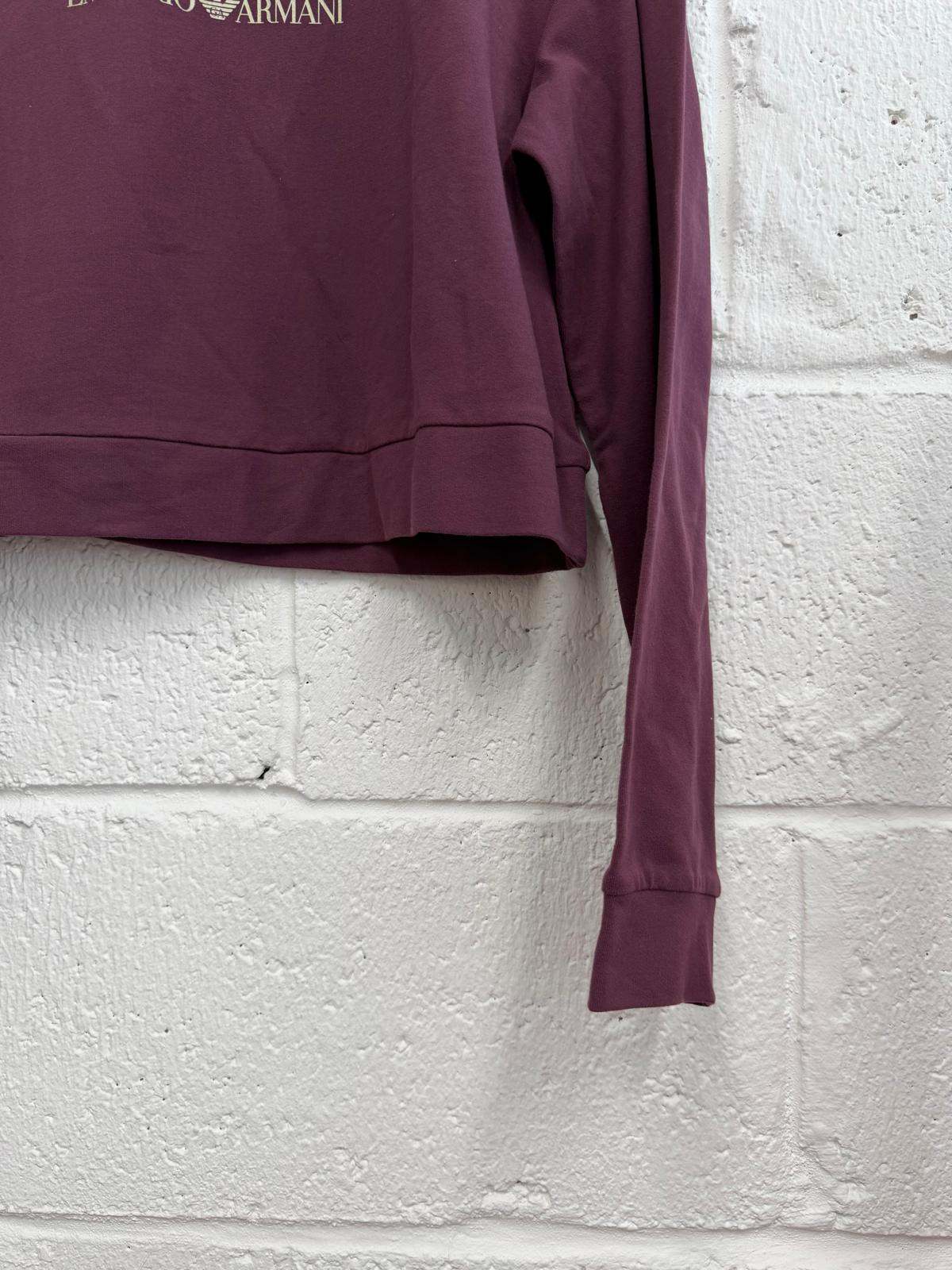 Armani Purple/Burgundy Long Sleeve Top / Lightweight Jumper UK M
