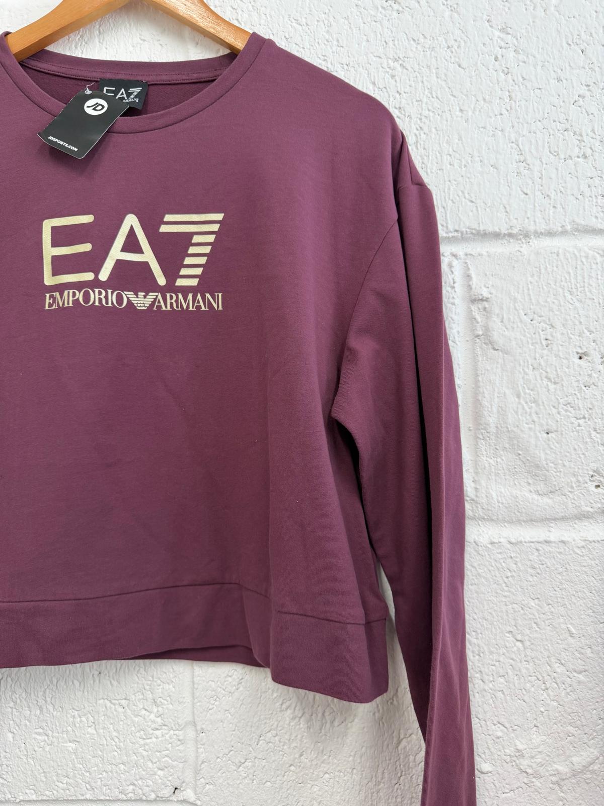Armani Purple/Burgundy Long Sleeve Top / Lightweight Jumper UK M