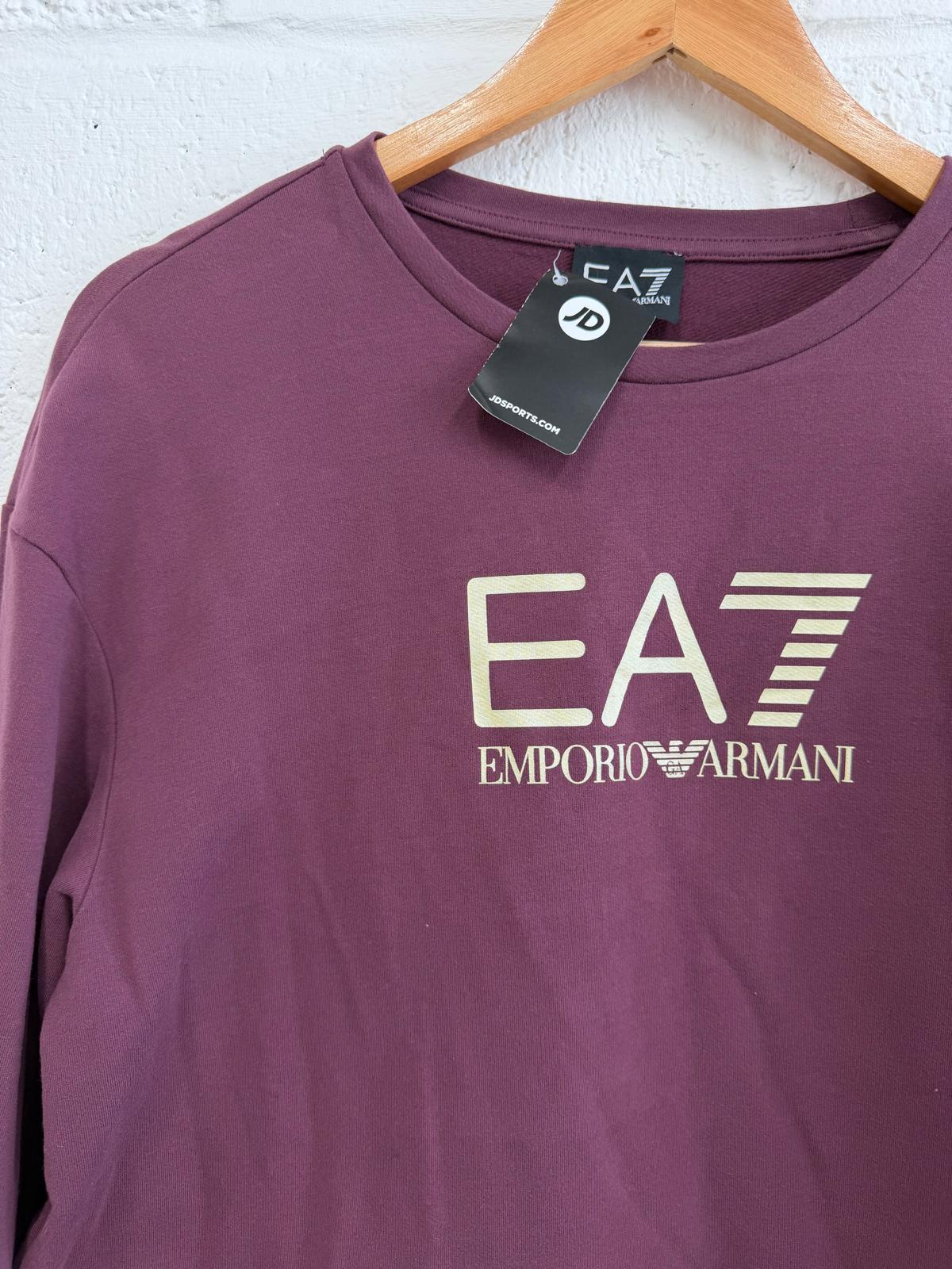 Armani Purple/Burgundy Long Sleeve Top / Lightweight Jumper UK M