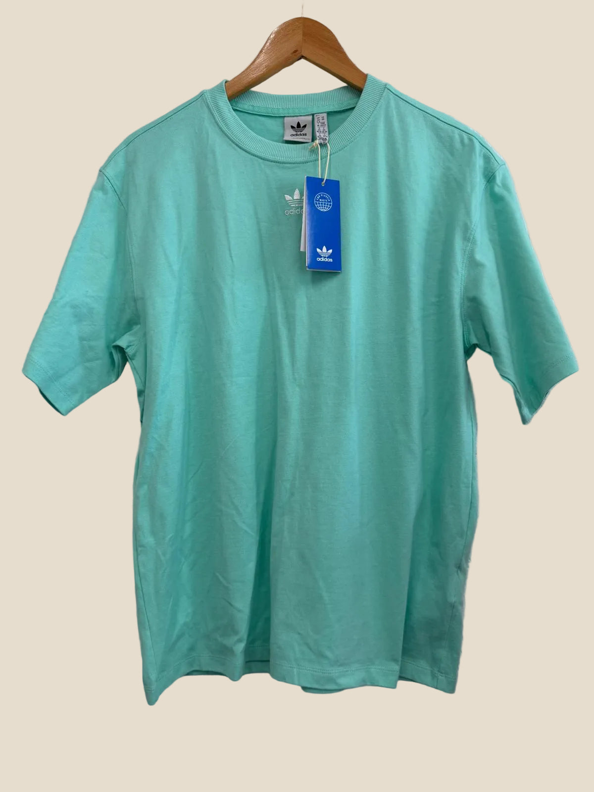 Adidas Turquoise Short Sleeve Activewear Top UK XS