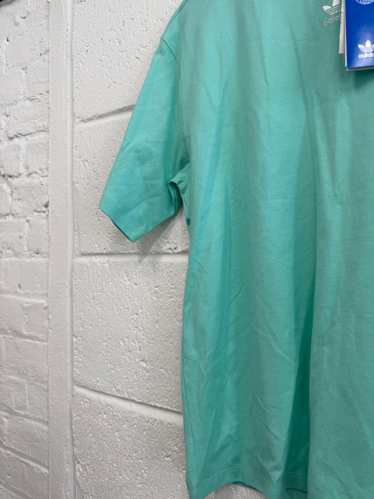 Adidas Turquoise Short Sleeve Activewear Top UK XS