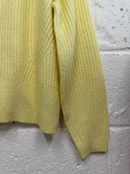 M&S Butter Yellow Knitter Long Sleeve Jumper UK M