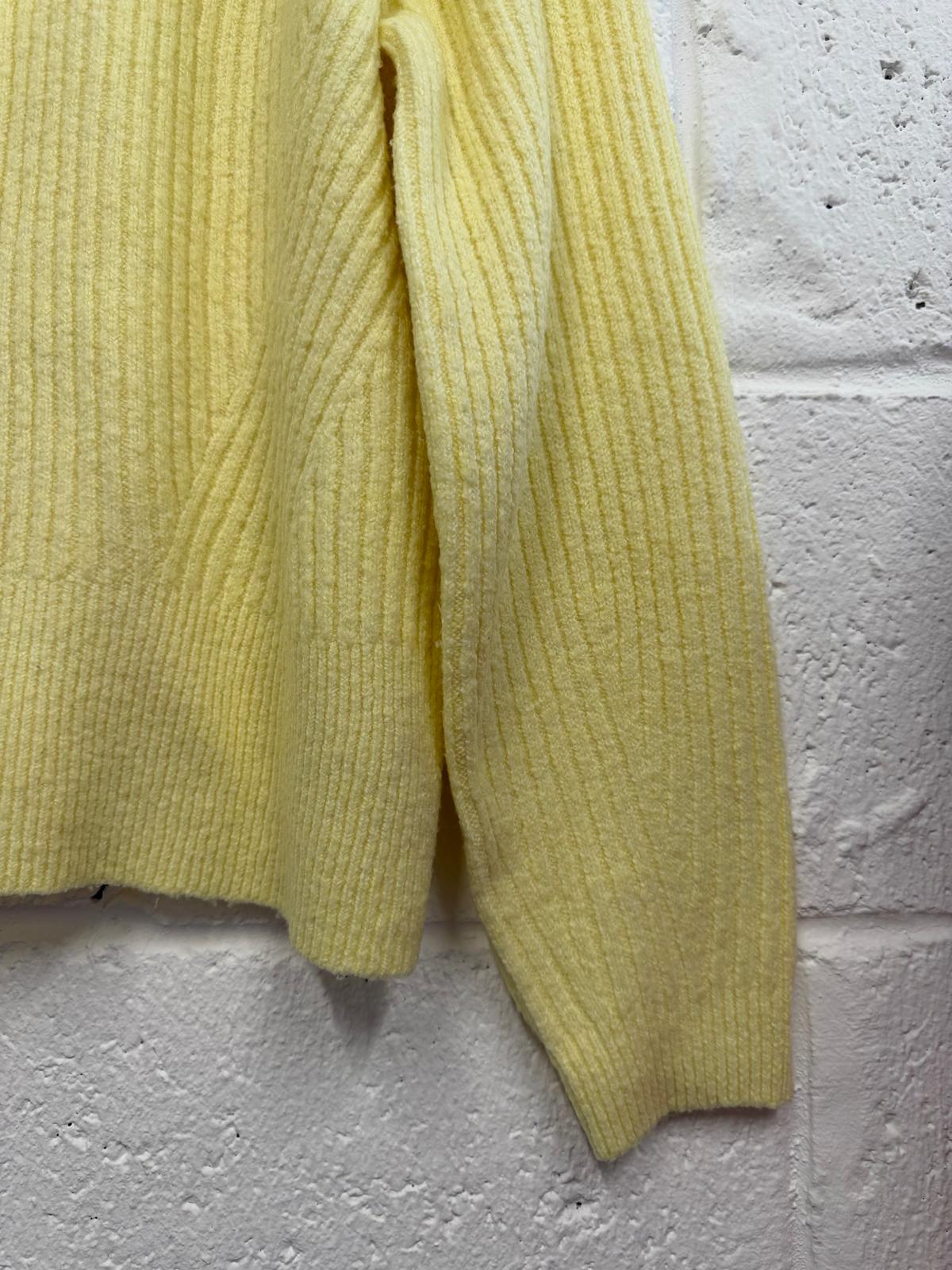 M&S Butter Yellow Knitter Long Sleeve Jumper UK M