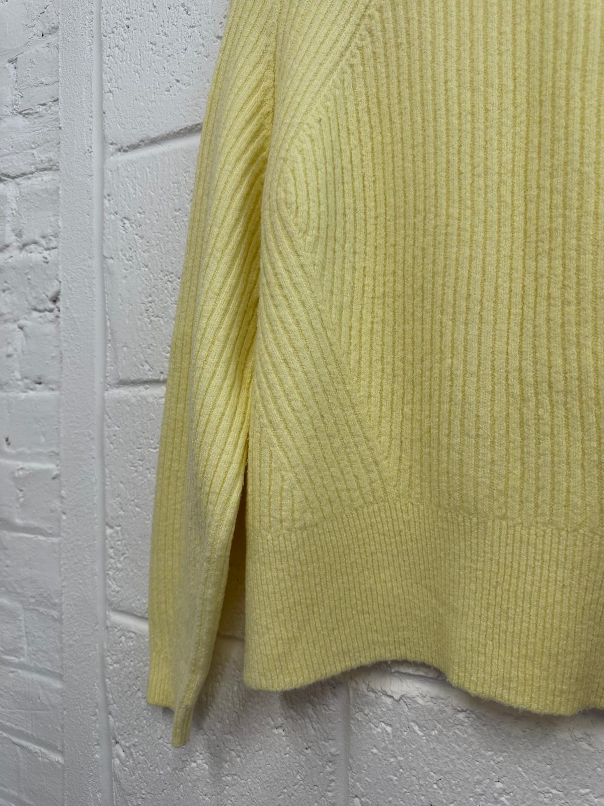 M&S Butter Yellow Knitter Long Sleeve Jumper UK M